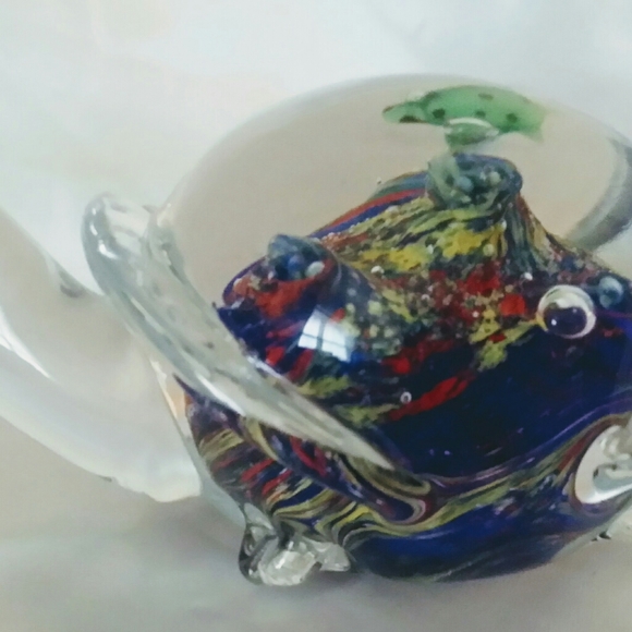 Murano Glass Turtle Paperweight Figurine - Picture 3 of 5